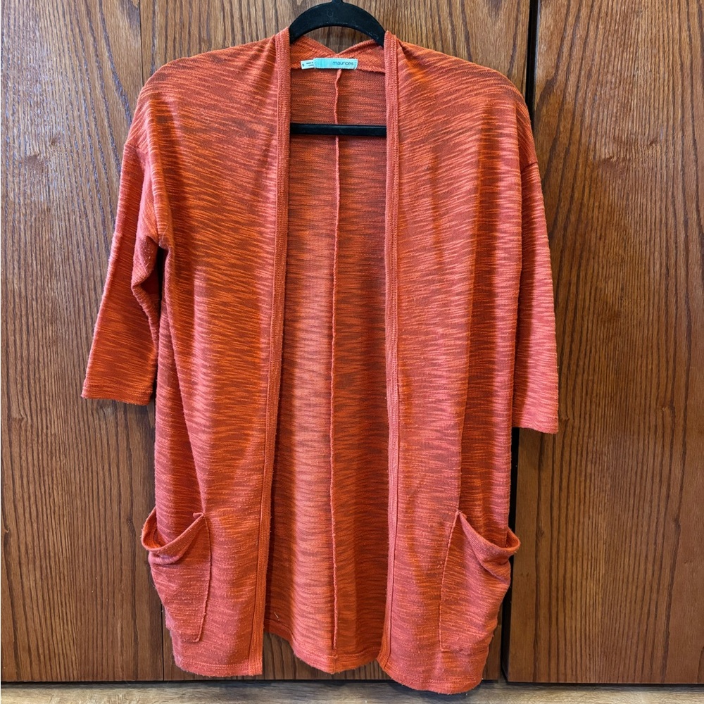 Maurices Burnt Orange Knit Cardigan